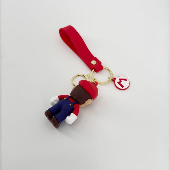 Super Mario Keychain with Figure and Strap | Cute Nintendo Mario Key Holder Gift - Picture 8 of 8
